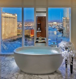 Tub in the room at Waldorf Astoria Las Vegas