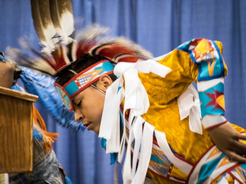 Dancing demonstration, Umatilla Indian Reservation and Tamástslikt Cultural Institute