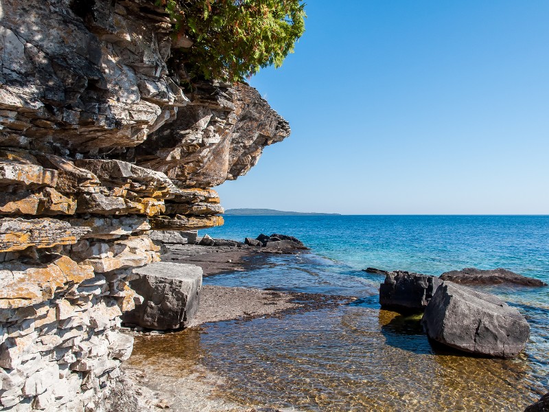 Coastline of Flowerpot Island, Lake Huron, Ontario, Canada