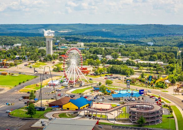 aerial view of Branson, Missouri