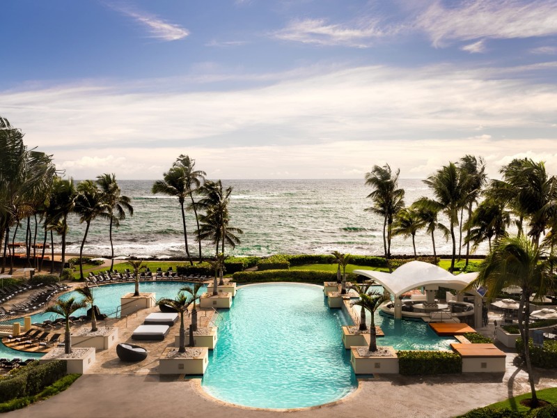 Caribe Hilton pool and ocean view