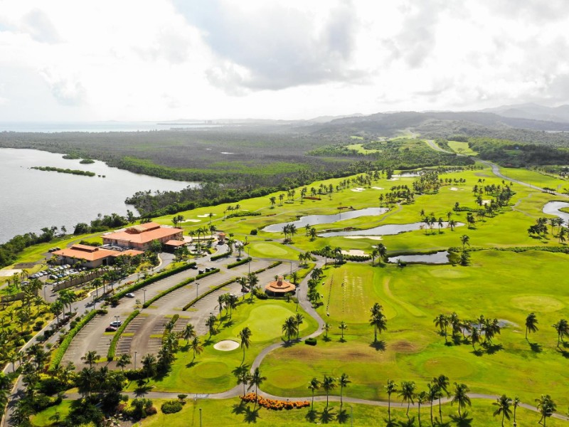 Aerial view golf at Melia Coco Beach Puerto Rico