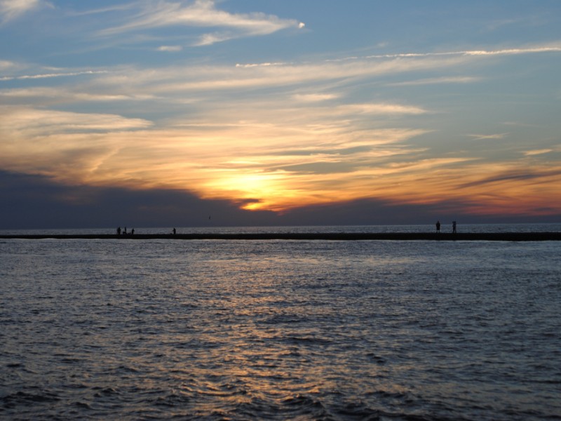 Photo of the sunset at Grand Haven State Park