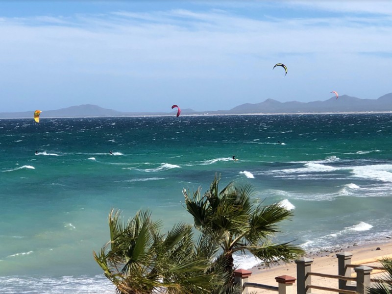 Kite surfers in La Ventana, Baja California Sur, Mexico