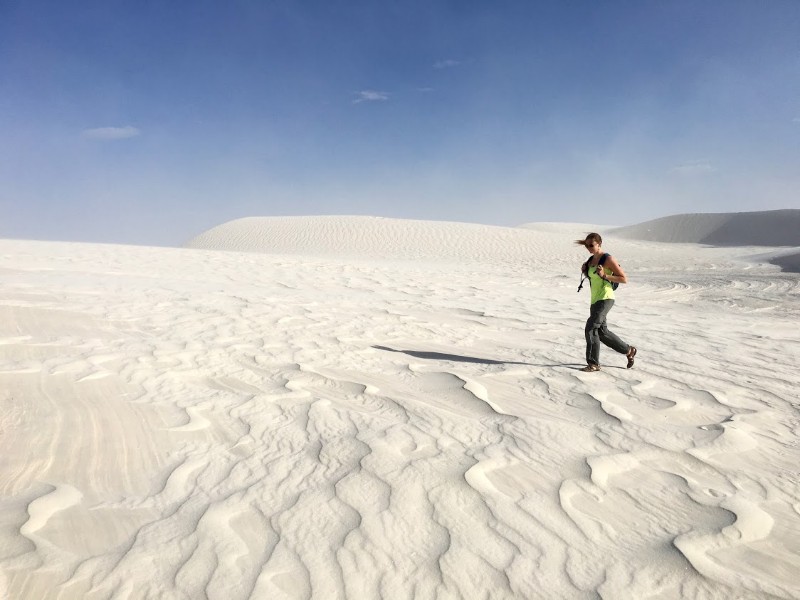 Running through White Sands National Monument