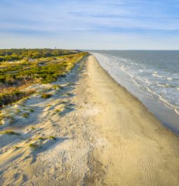 Aerial view photo of Jekyll Island Beach