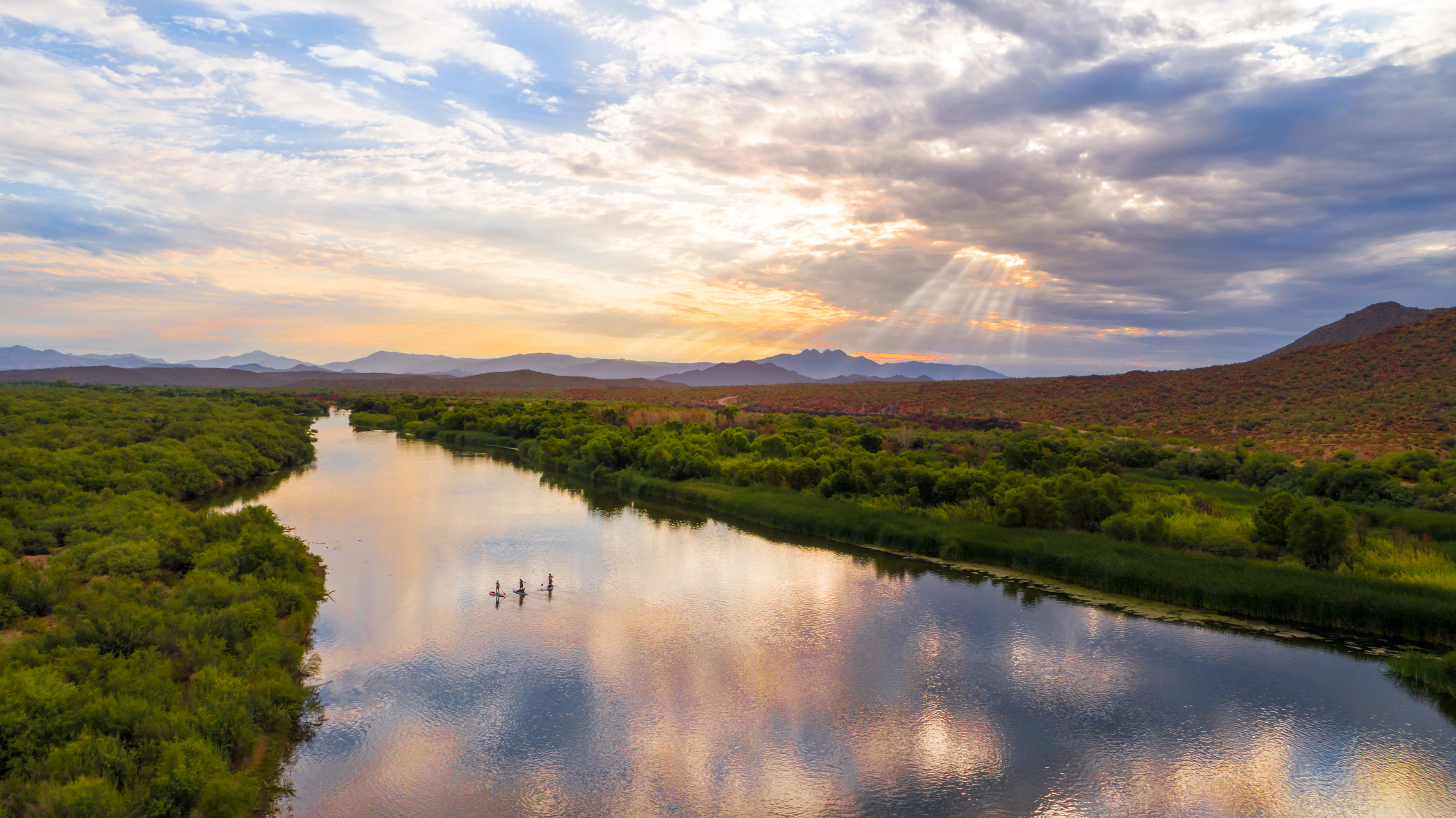 Salt River on eastern side of Phoenix, Arizona.