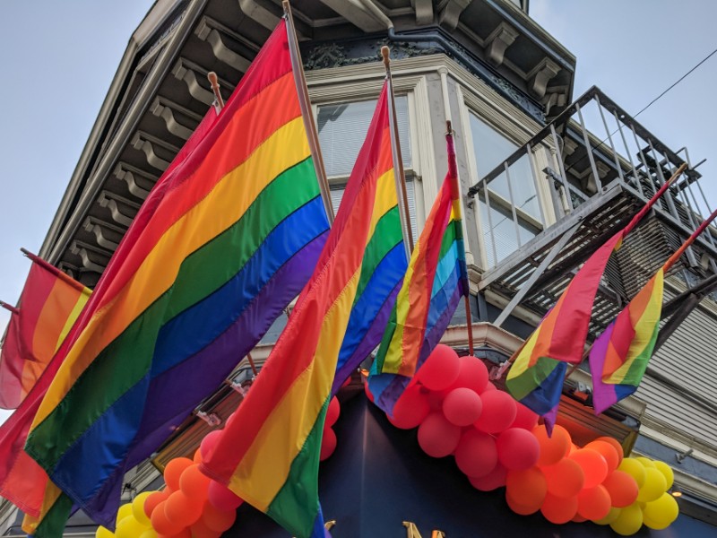 Castro District Rainbow Colored Flag, San Francisco