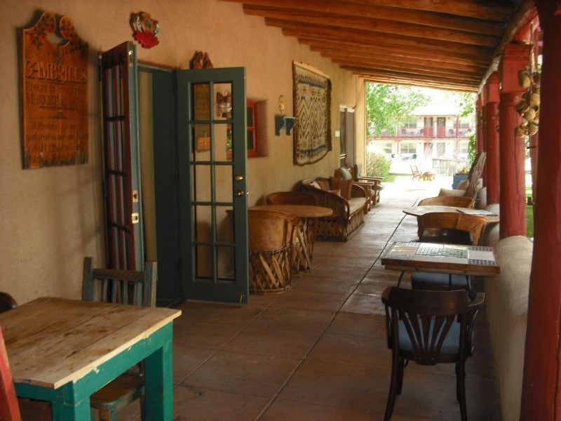 Outdoor seating at  El Pueblo Lodge