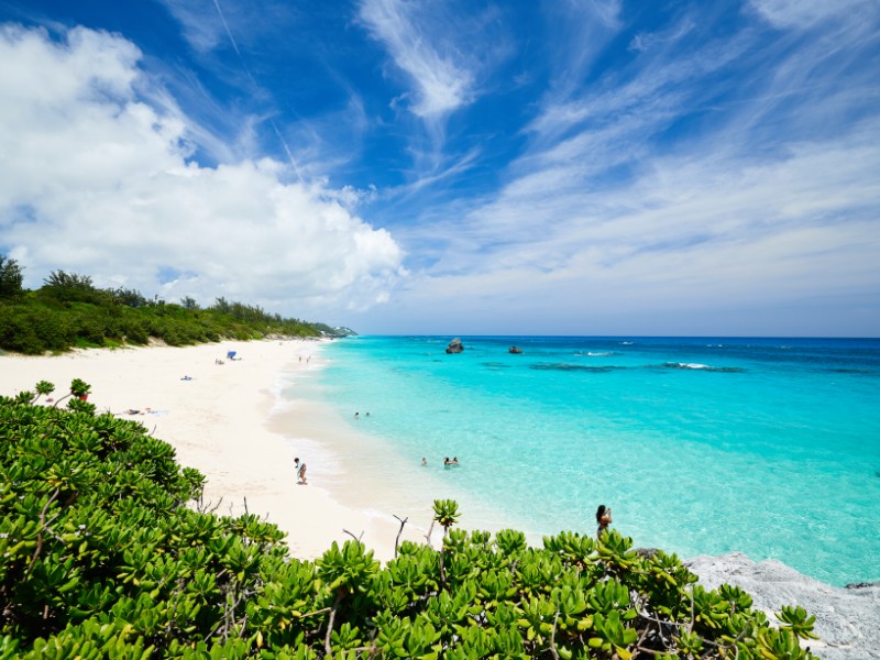 Striking views at Warwick Long Bay.