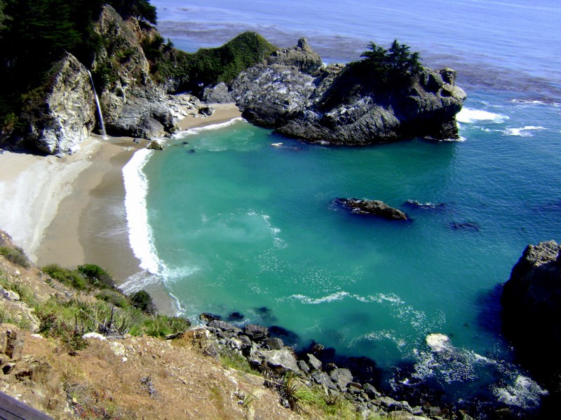 Big Sur California Coastal Waterfall in Julia Pfeiffer Burns State Park