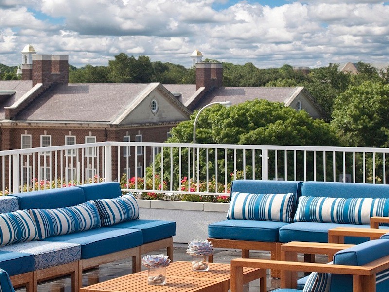 The Lumen rooftop patio.