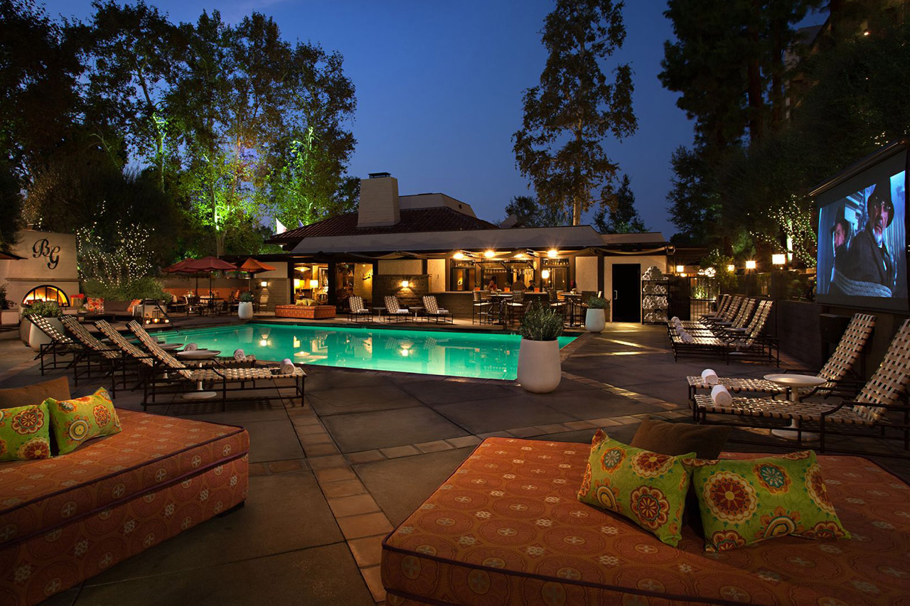 Visit the Garland Pool at night.