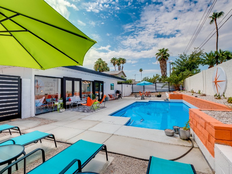 Saltwater Pool Mid-Century Luxe Home