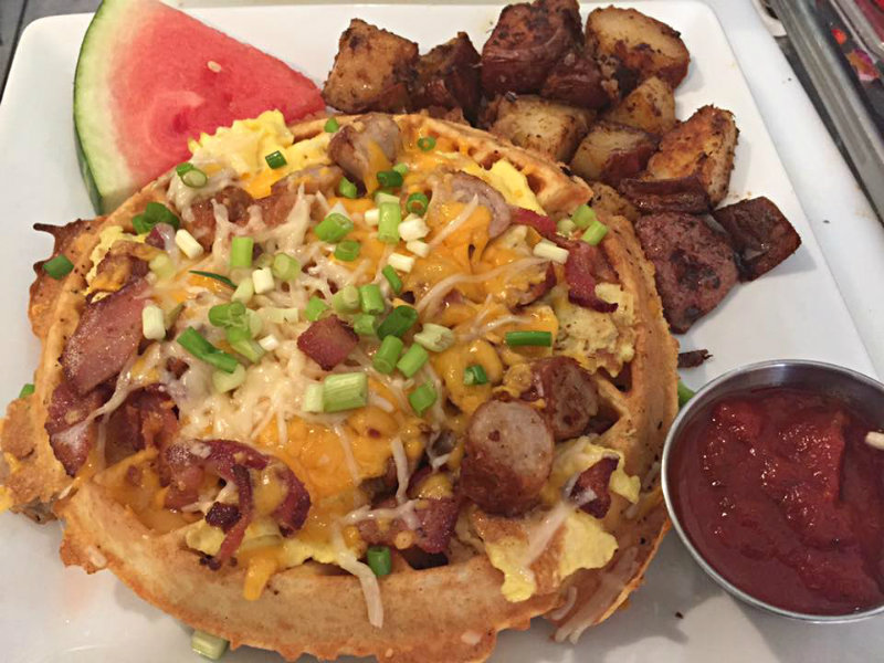 Savory waffle