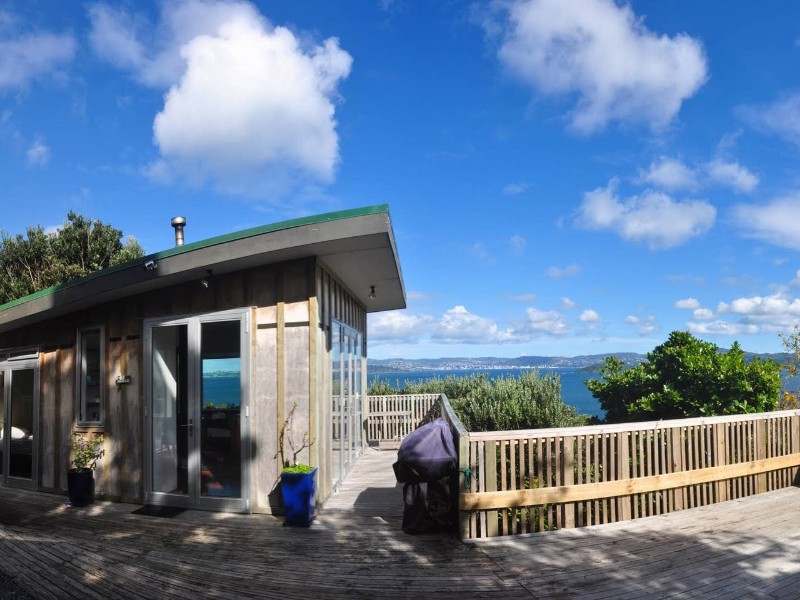 Tree house above Wellington harbour