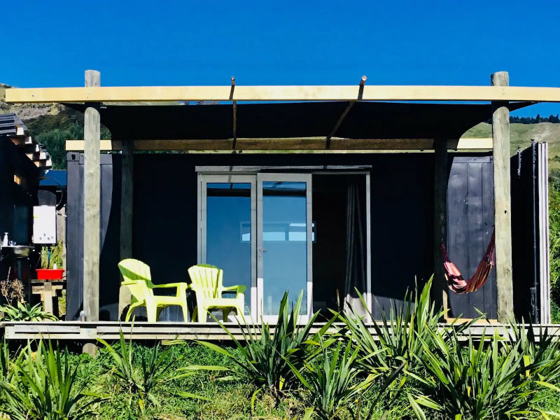 The 'Flax Pod' shipping container cabin