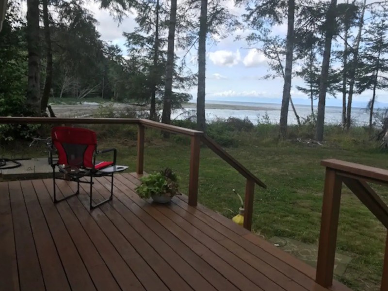 Front porch with river and ocean views