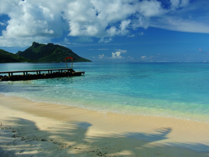 Huahine Beach on Huahine Island, French Polynesia