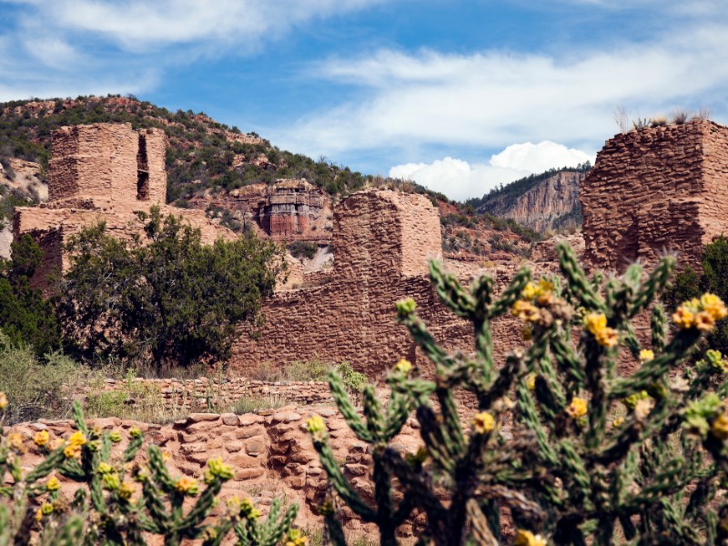 Jemez State Monument in Jemez Springs, New Mexico