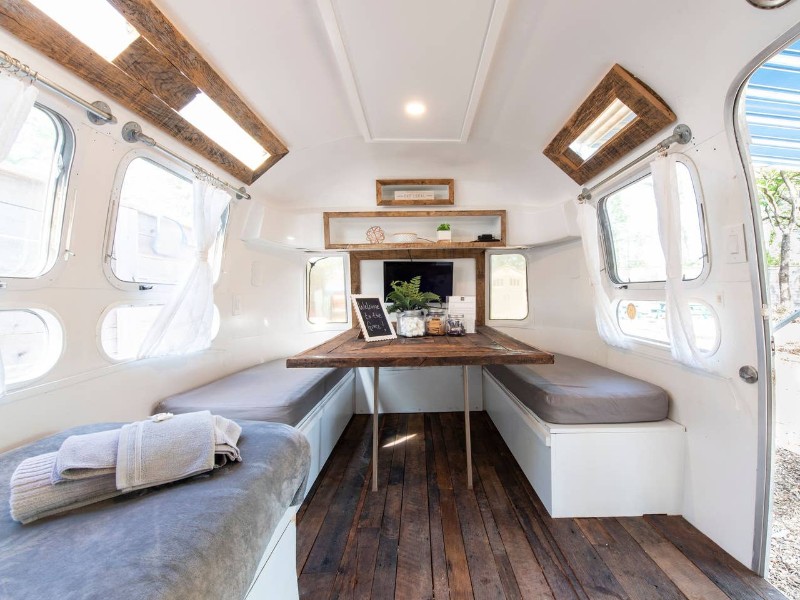 Inside Grace Airstream by the Water