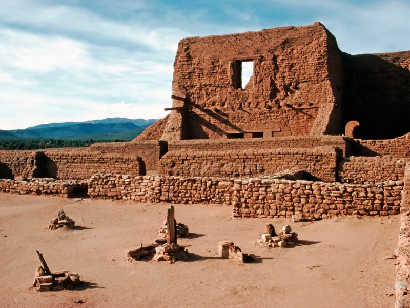 Ruins of a mission in Pecos National Historic Park
