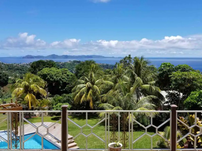 view of Bequia from Forst Villa Airbnb, Saint Vincent