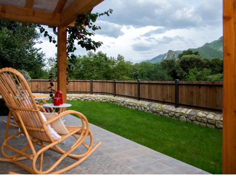 Porch with a view at Casa  ideal en Parres, Llanes, Spain