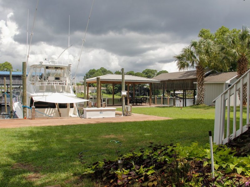 View at Waterfront Resort with Boat Docks and Trailer Parking