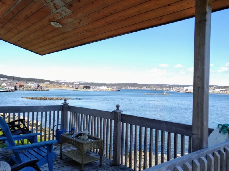 Wrap around porch with view of St. Anthony Harbour, Newfoundland