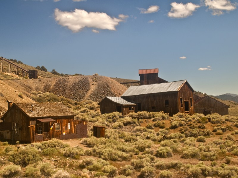 Old Mining Ghost Town at the Berlin-Ichthyosaur State Park