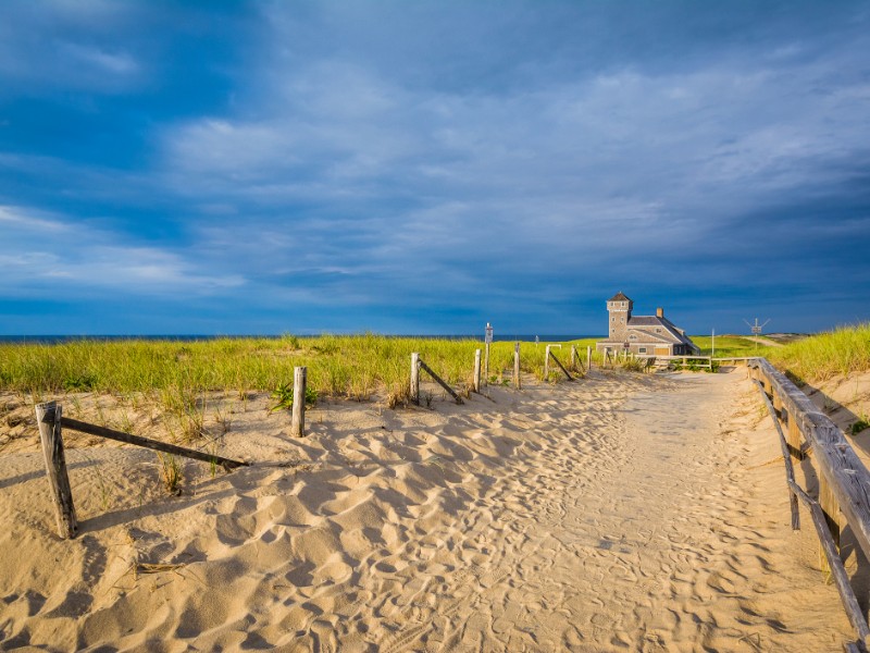 Sandy path at Race Point, in the Province Lands at Cape Cod National Seashore