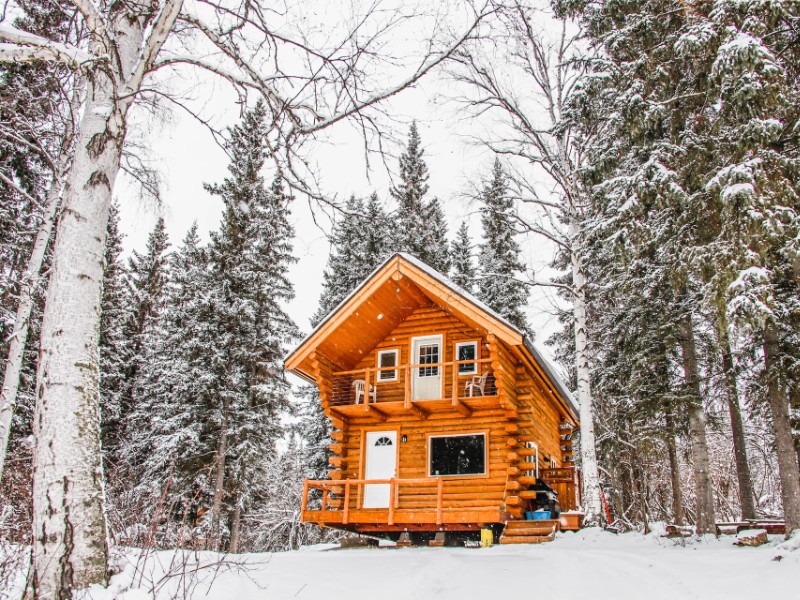 Cozy Alaskan Log Cabin