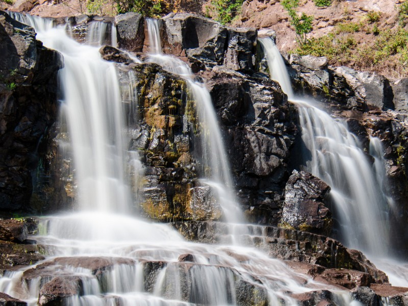 Gooseberry Falls waterfalls at the state park in Minnesota