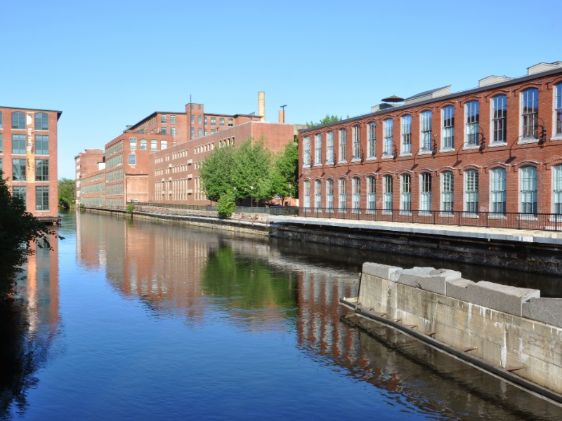 Lowell Canal in National Historic Park,