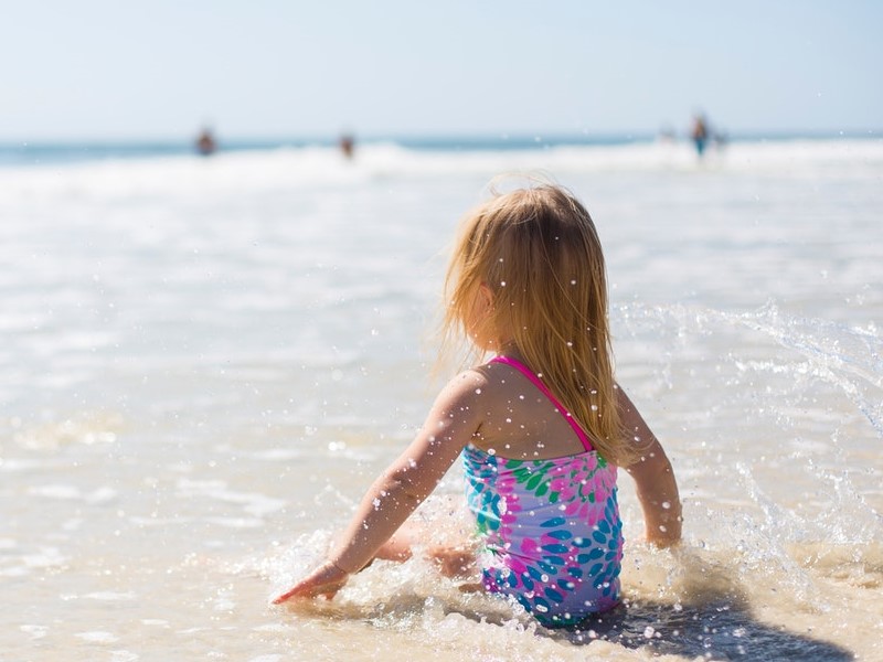 kid at the beach