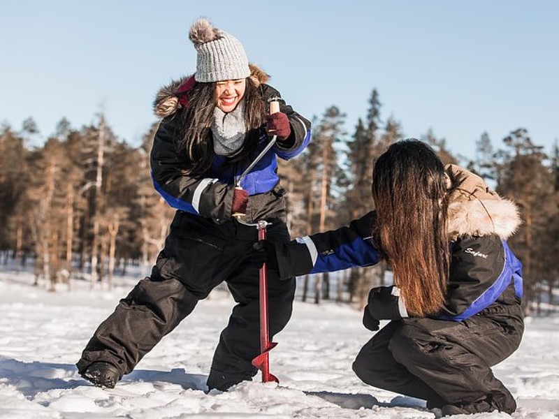 ice fishing