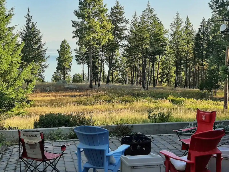 Enjoy the evening sunset and fire at Lake Koocanusa, Montana