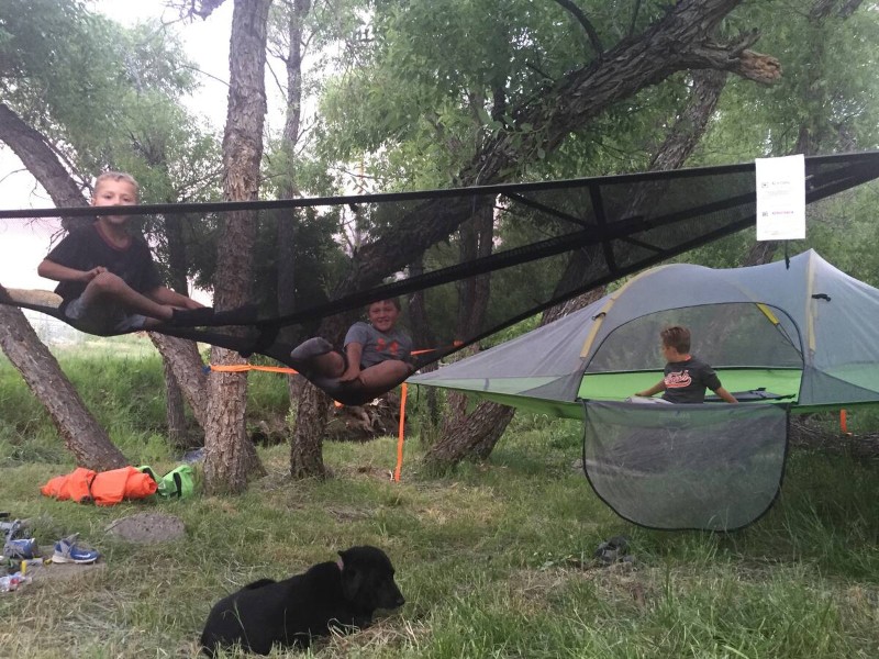 Kids at Treehouse Tent