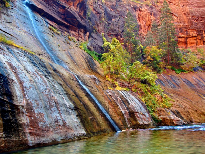 Mystery Falls Zion National Park Utah