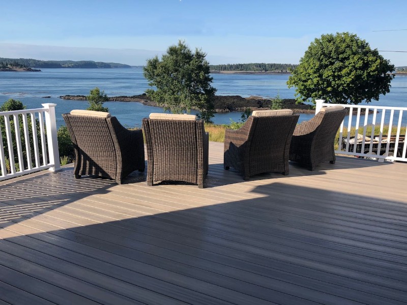 Watch the whales from your deck, Eastport, Maine