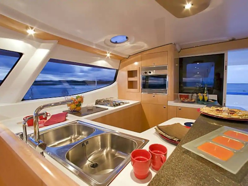 Kitchen at 48-Foot Yacht 