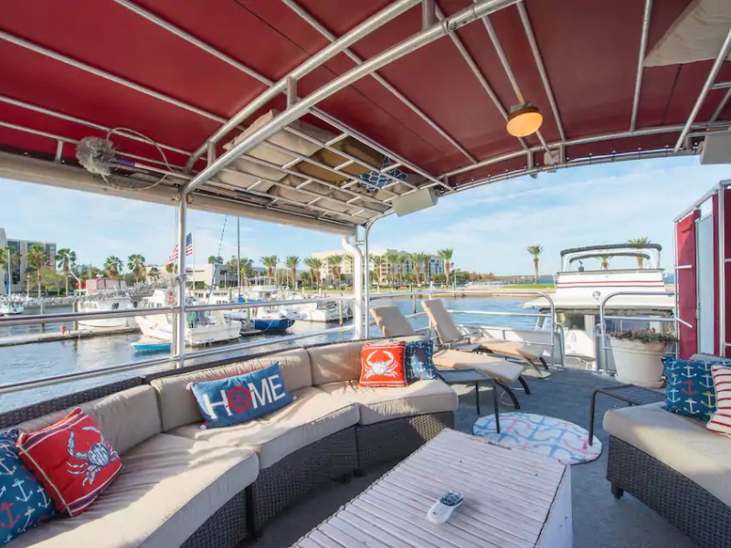 Looking out from Houseboat with 60 Feet of Fun