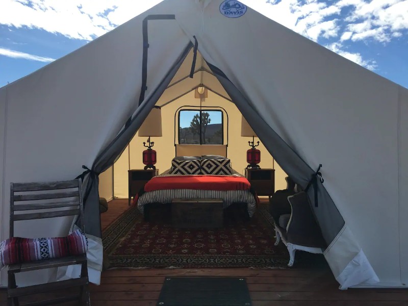 Entrance of Glamping Tent at Lazy Sky 