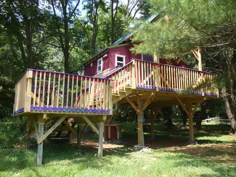 View of the Tree House at Underhill Hollow