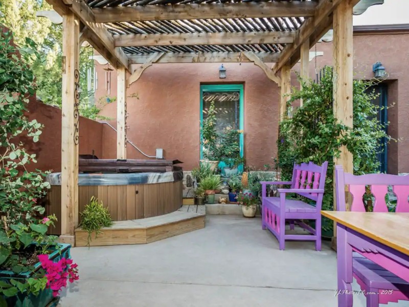 Outside Space at Charming Casita with Patio & Hot Tub