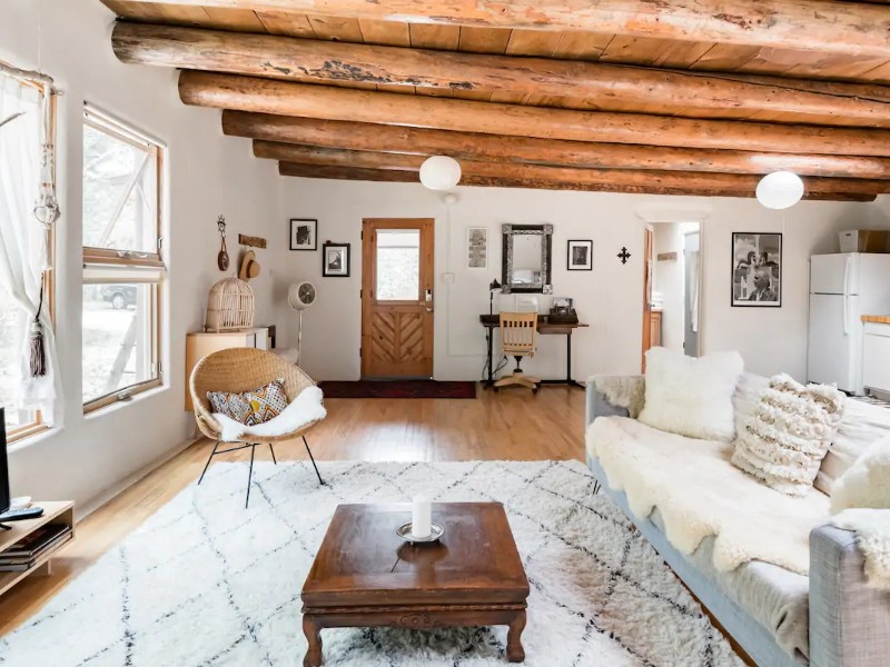 Interior of Secluded Boho Adobe