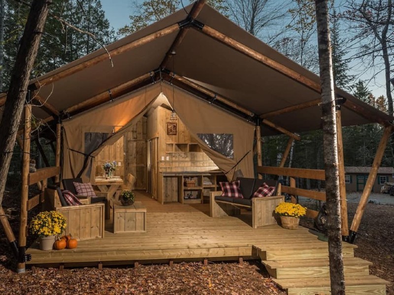 Go Glamping in Bar Harbor, Moose Tent