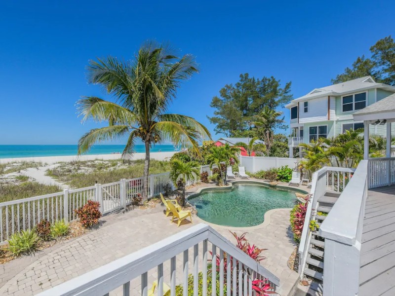 Gulf-Front Home with Heated Pool