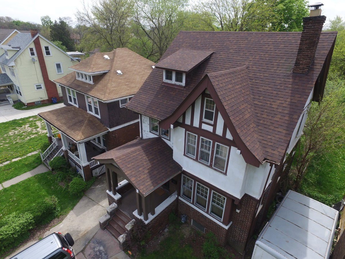 Aerial View of Small Bedroom in Charming Tudor House